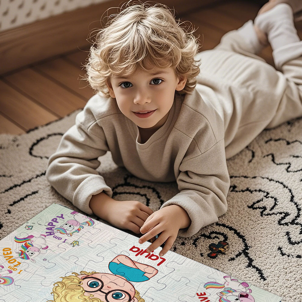 Personalisiertes Alphabet-namen-cartoon-magnetpuzzle Für Kinder, Individuelles Lernspielzeug Für Kleinkinder, Montessori-pädagogische Geschenkidee - 