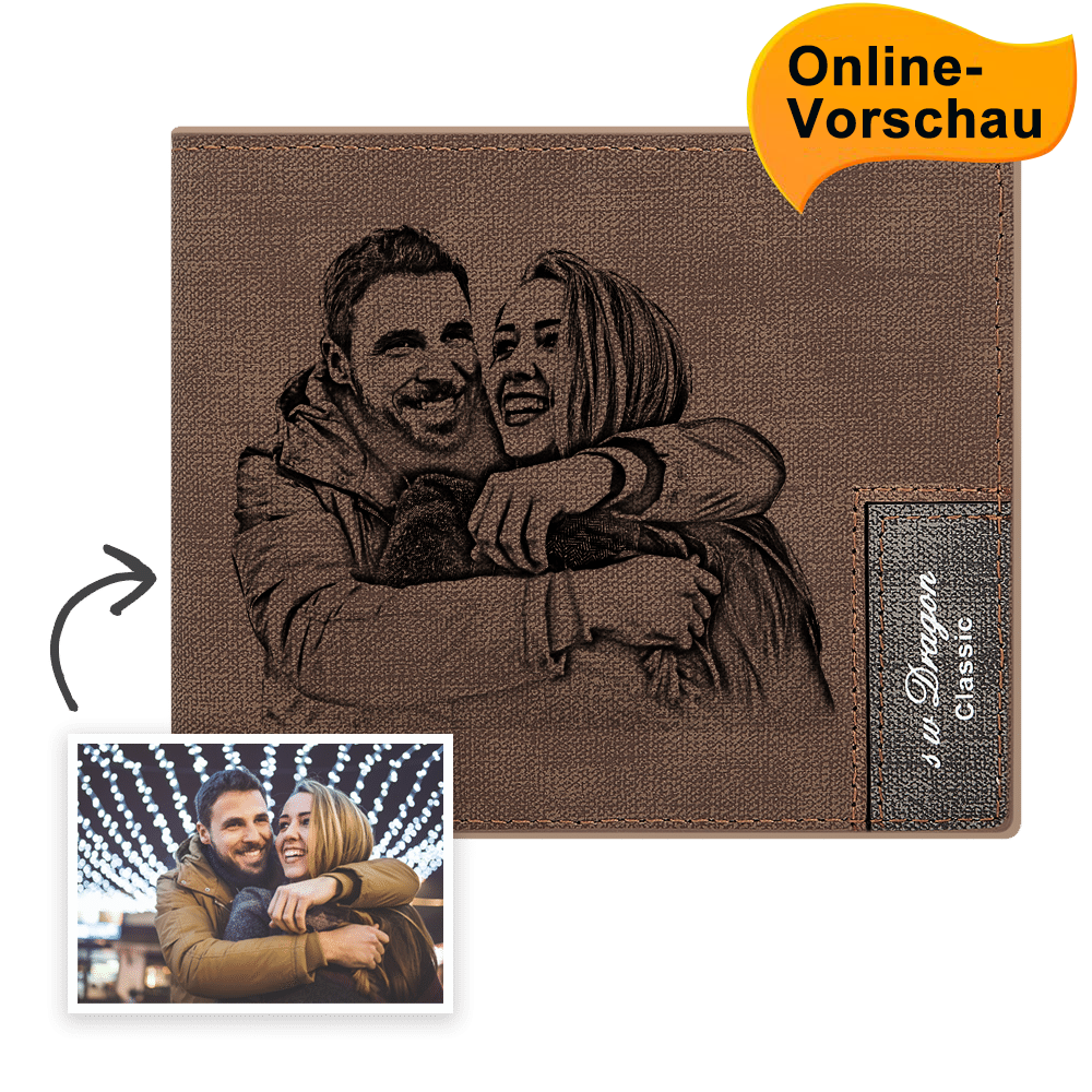 Personalisiert HD Foto Geldbörse aus Leder (Online-Design & Vorschau)