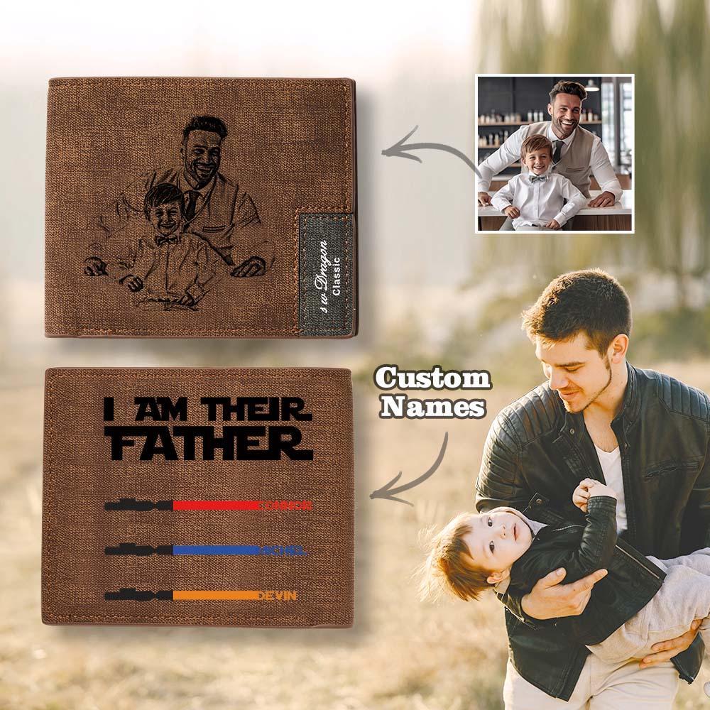 Benutzerdefinierte Foto Brieftasche Lichtschwert Ich Bin Ihre Vater Personalisierte Brieftasche Vatertag Geschenke -