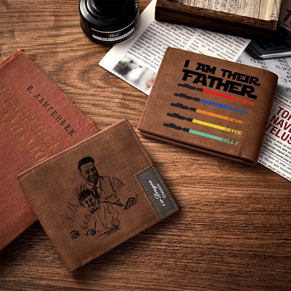 Benutzerdefinierte Foto Brieftasche Lichtschwert Ich Bin Ihre Vater Personalisierte Brieftasche Vatertag Geschenke -