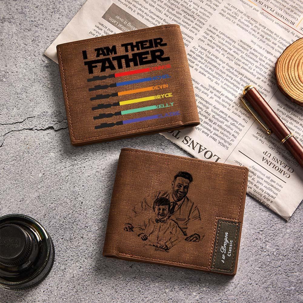 Benutzerdefinierte Foto Brieftasche Lichtschwert Ich Bin Ihre Vater Personalisierte Brieftasche Vatertag Geschenke -