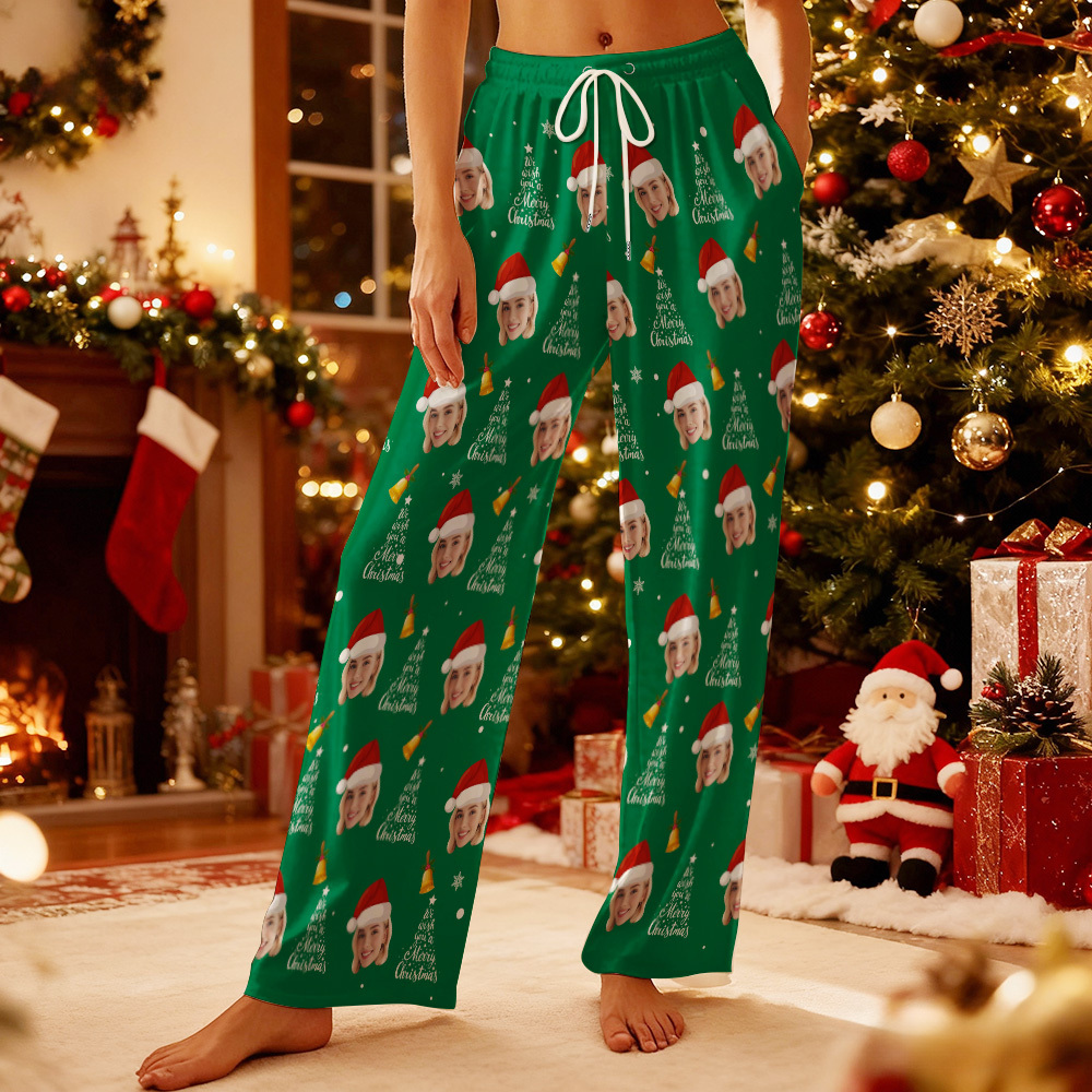 Personalisieren Sie Weihnachtspyjamas Mit Gesicht, Pyjamas Mit Foto, Individuelle Pyjamahosen, Familienpyjamas, Herrenpyjamas, Damenpyjamas, Weihnachtsgeschenke - 