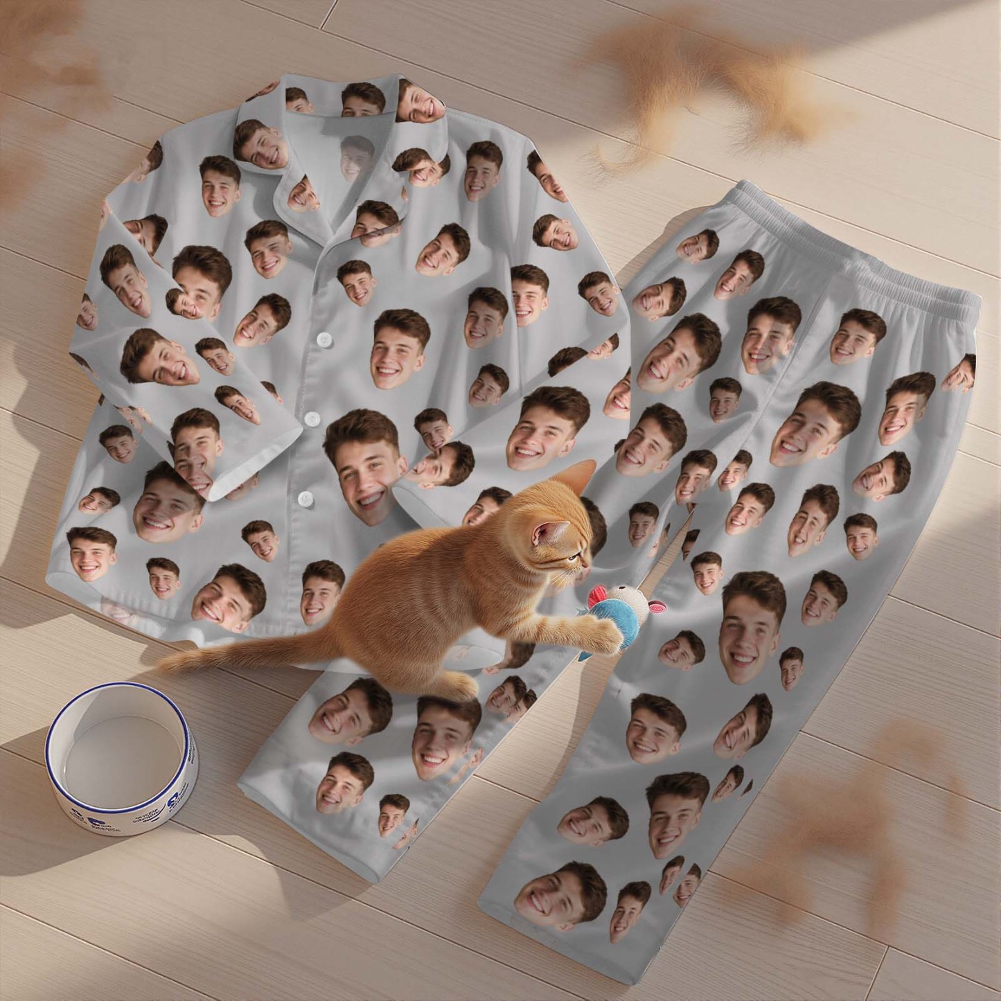 Personalisierter Pyjama Mit Gesichtsmotiv, Weihnachtspyjama, Pyjama Mit Foto, Pyjama Für Damen Und Herren, Geschenkidee Für Brautpartys, Geburtstage, Jahrestage, Hundegeschenke - 