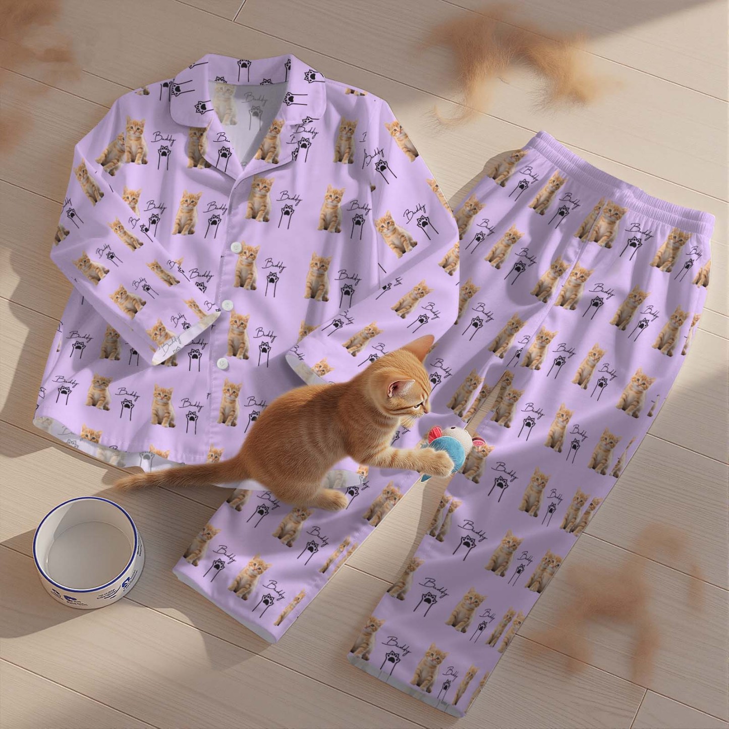 Personalisierter Familienpyjama, Hundeporträt, Geschenk Für Tierliebhaber, Damenpyjama, Pyjama Mit Haustierfoto, Erinnerungsgeschenk, Geschenk Für Sie, Geschenk Für Ihn - 