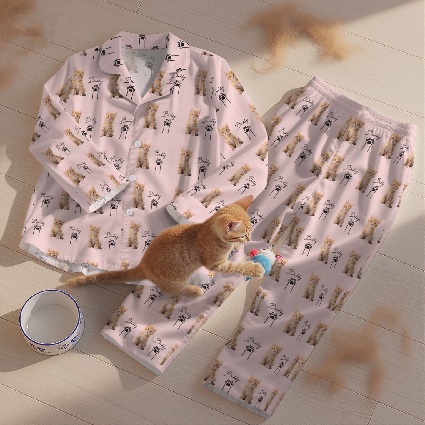 Personalisierter Familienpyjama, Hundeporträt, Geschenk Für Tierliebhaber, Damenpyjama, Pyjama Mit Haustierfoto, Erinnerungsgeschenk, Geschenk Für Sie, Geschenk Für Ihn - 