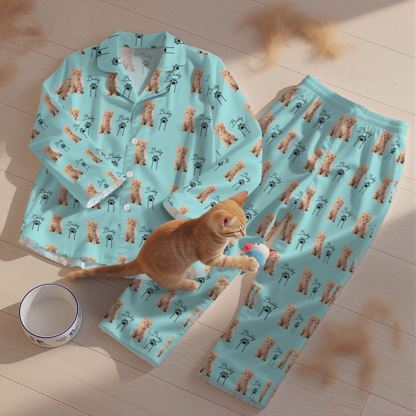 Personalisierter Familienpyjama, Hundeporträt, Geschenk Für Tierliebhaber, Damenpyjama, Pyjama Mit Haustierfoto, Erinnerungsgeschenk, Geschenk Für Sie, Geschenk Für Ihn - 