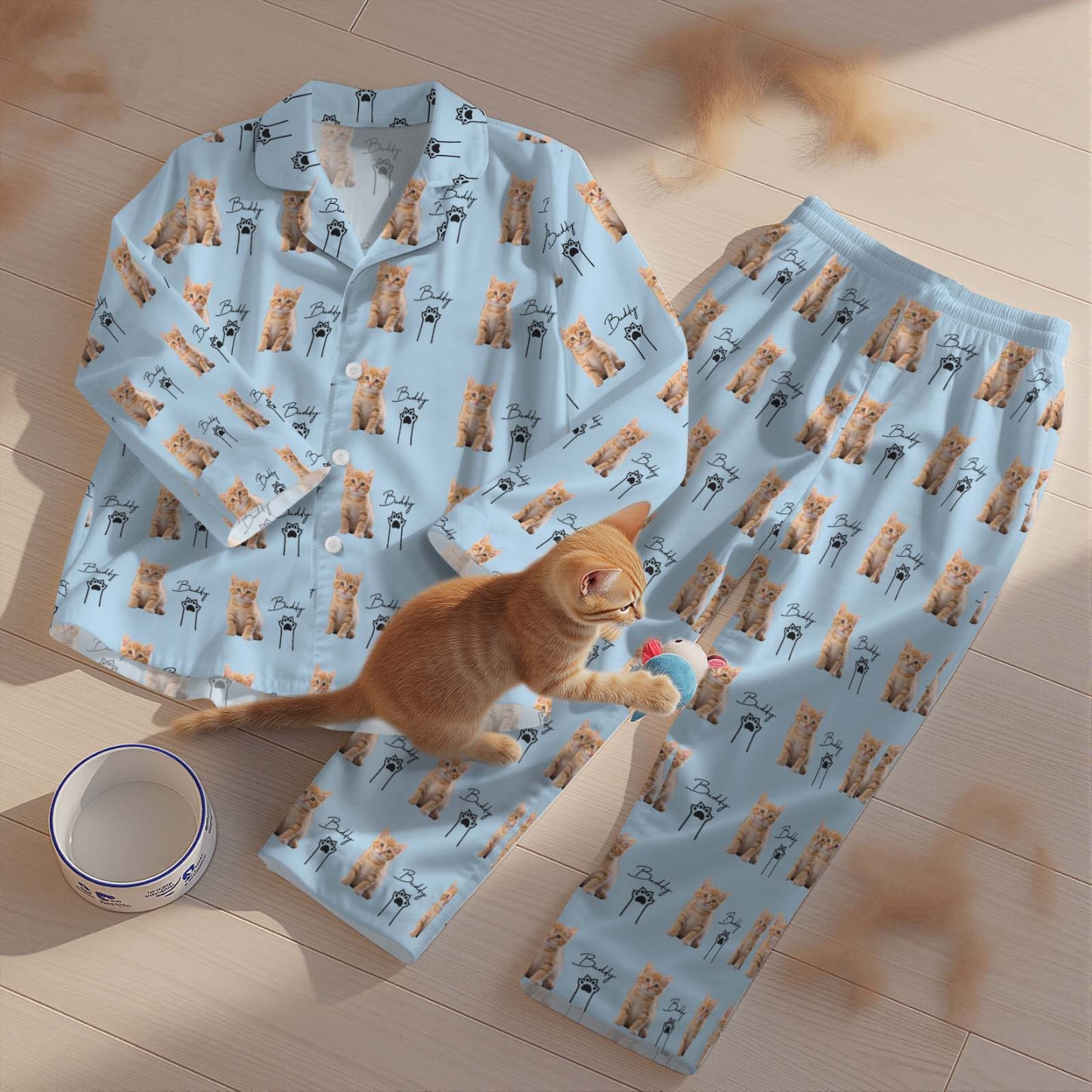 Personalisierter Familienpyjama, Hundeporträt, Geschenk Für Tierliebhaber, Damenpyjama, Pyjama Mit Haustierfoto, Erinnerungsgeschenk, Geschenk Für Sie, Geschenk Für Ihn - 