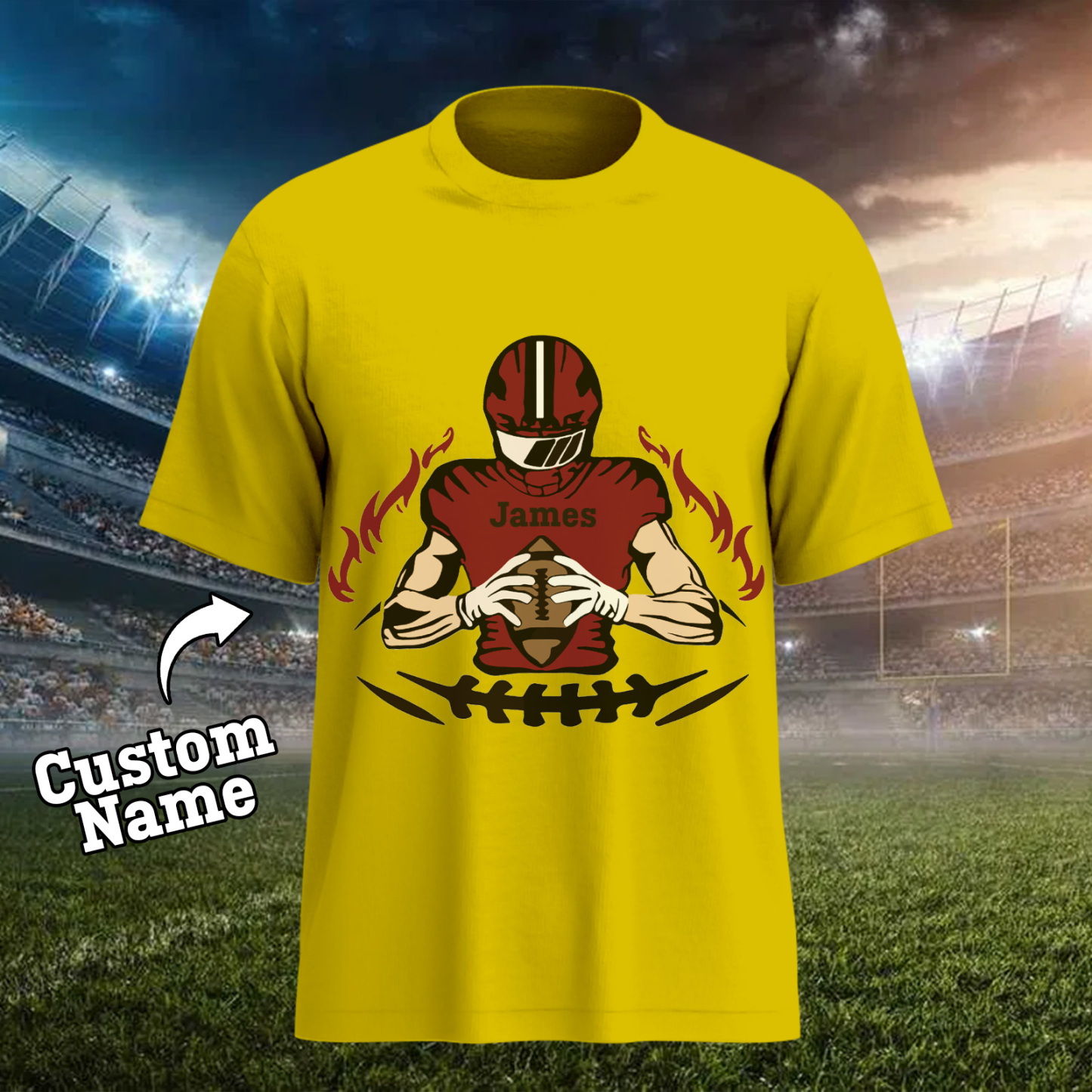 Glänze Am Spieltag – Individuell Gestalteter Glitzer-footballspieler-hoodie - 