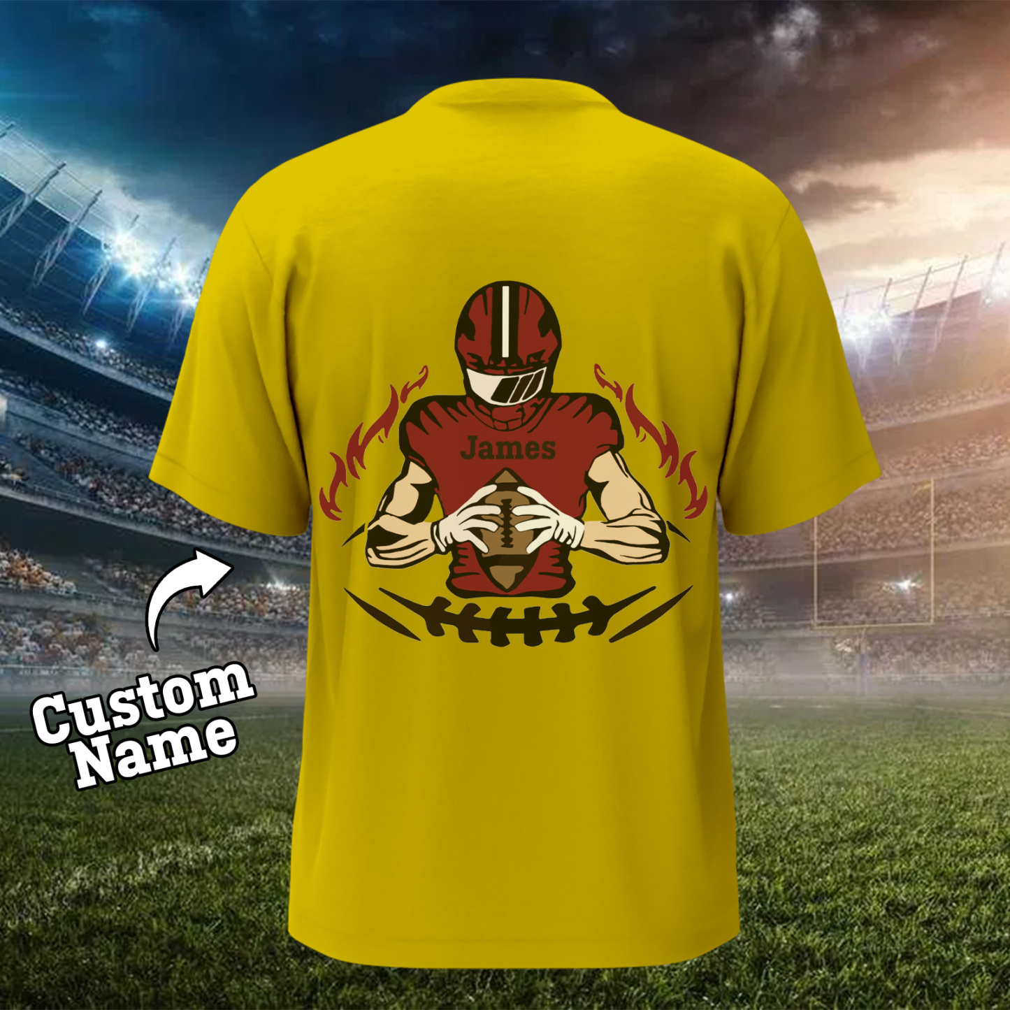 Glänze Am Spieltag – Individuell Gestalteter Glitzer-footballspieler-hoodie - 