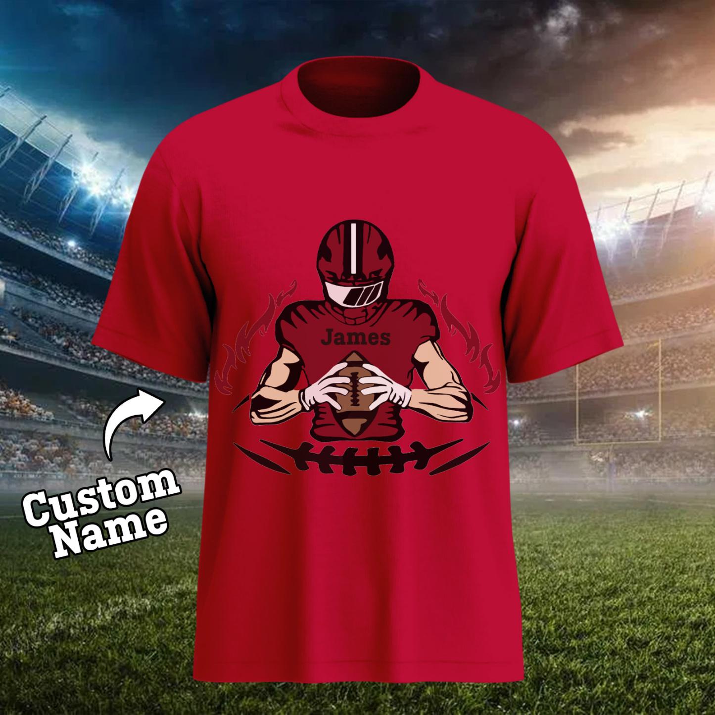 Glänze Am Spieltag – Individuell Gestalteter Glitzer-footballspieler-hoodie - 