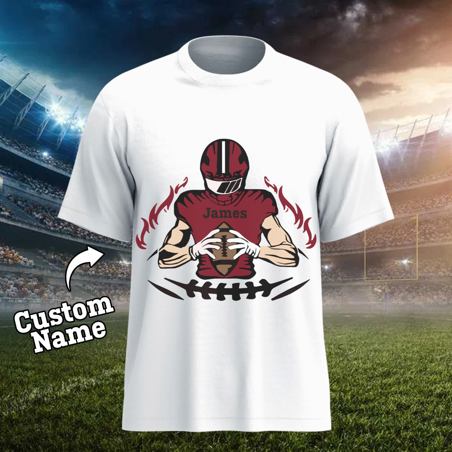 Glänze Am Spieltag – Individuell Gestalteter Glitzer-footballspieler-hoodie - 