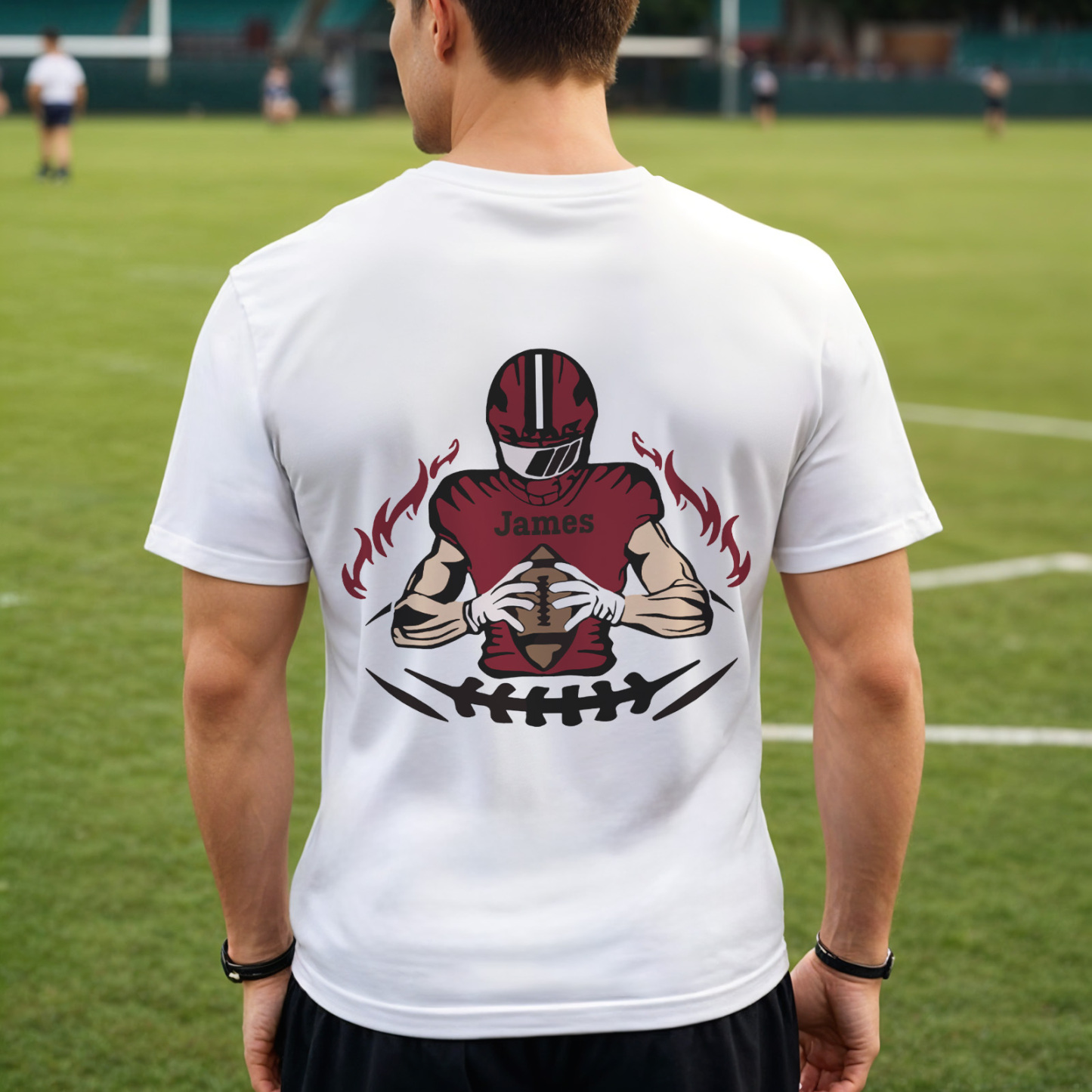 Glänze Am Spieltag – Individuell Gestalteter Glitzer-footballspieler-hoodie - 