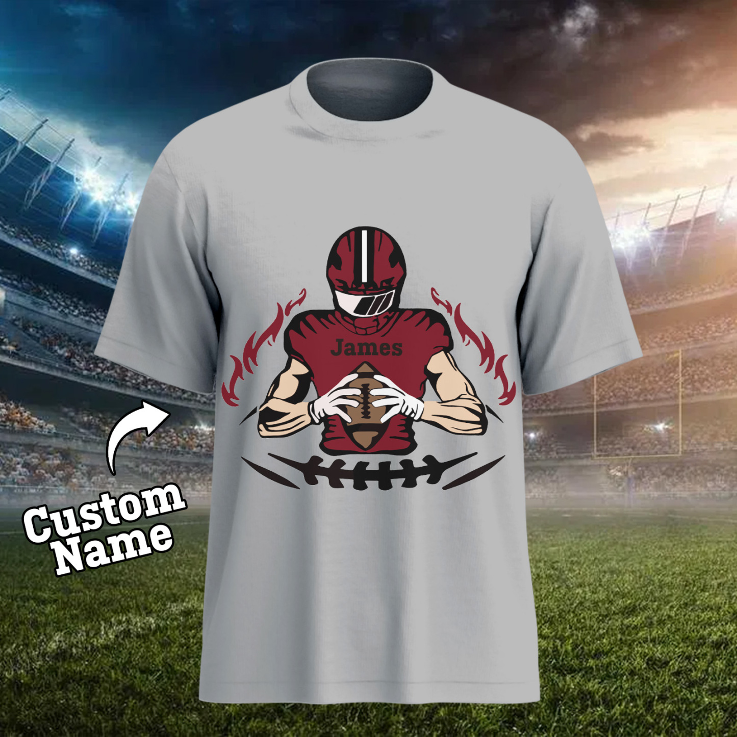 Glänze Am Spieltag – Individuell Gestalteter Glitzer-footballspieler-hoodie - 