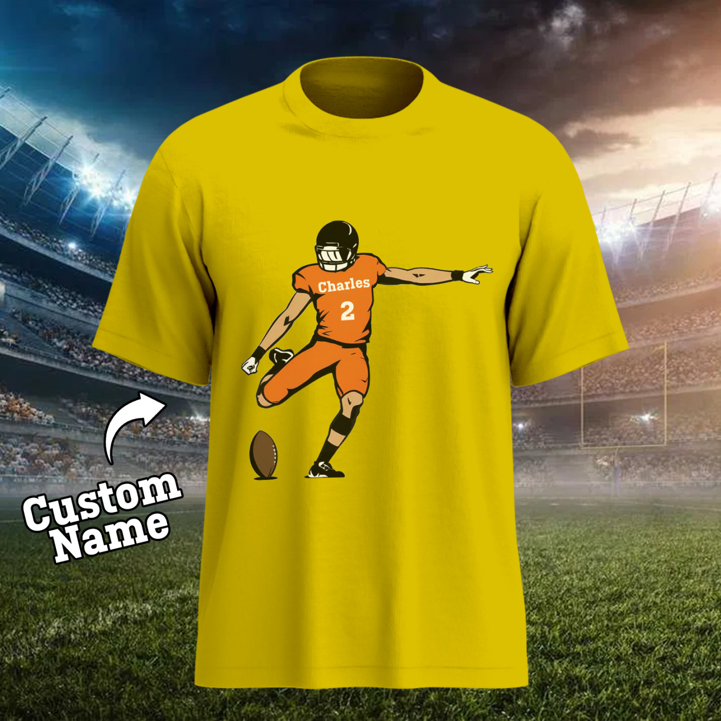 Glänze Am Spieltag – Individuell Gestalteter Glitzer-footballspieler-hoodie - 