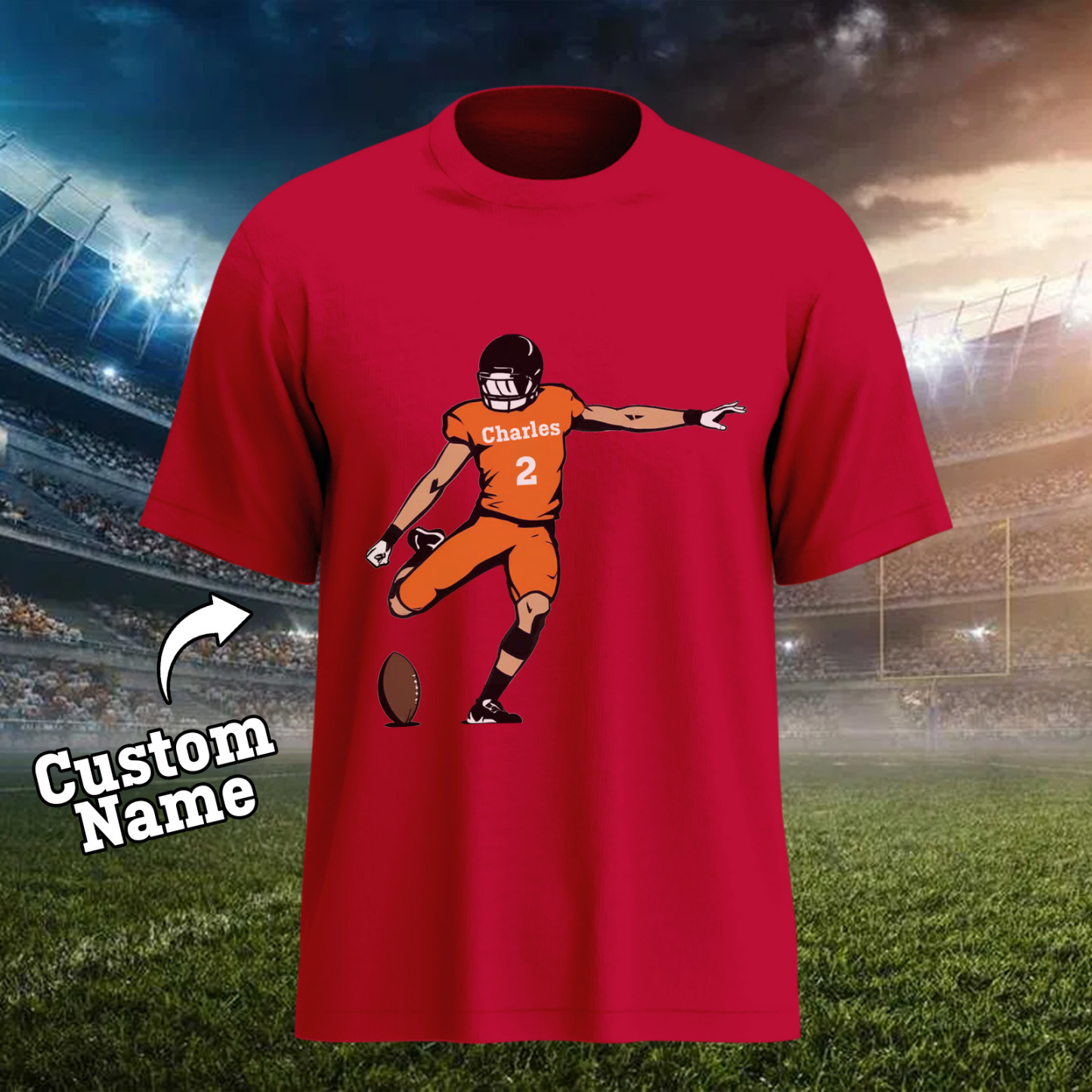 Glänze Am Spieltag – Individuell Gestalteter Glitzer-footballspieler-hoodie - 