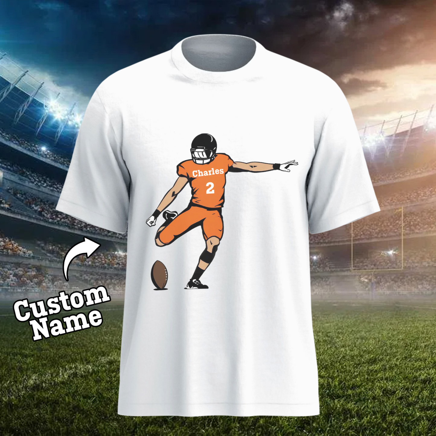 Glänze Am Spieltag – Individuell Gestalteter Glitzer-footballspieler-hoodie - 