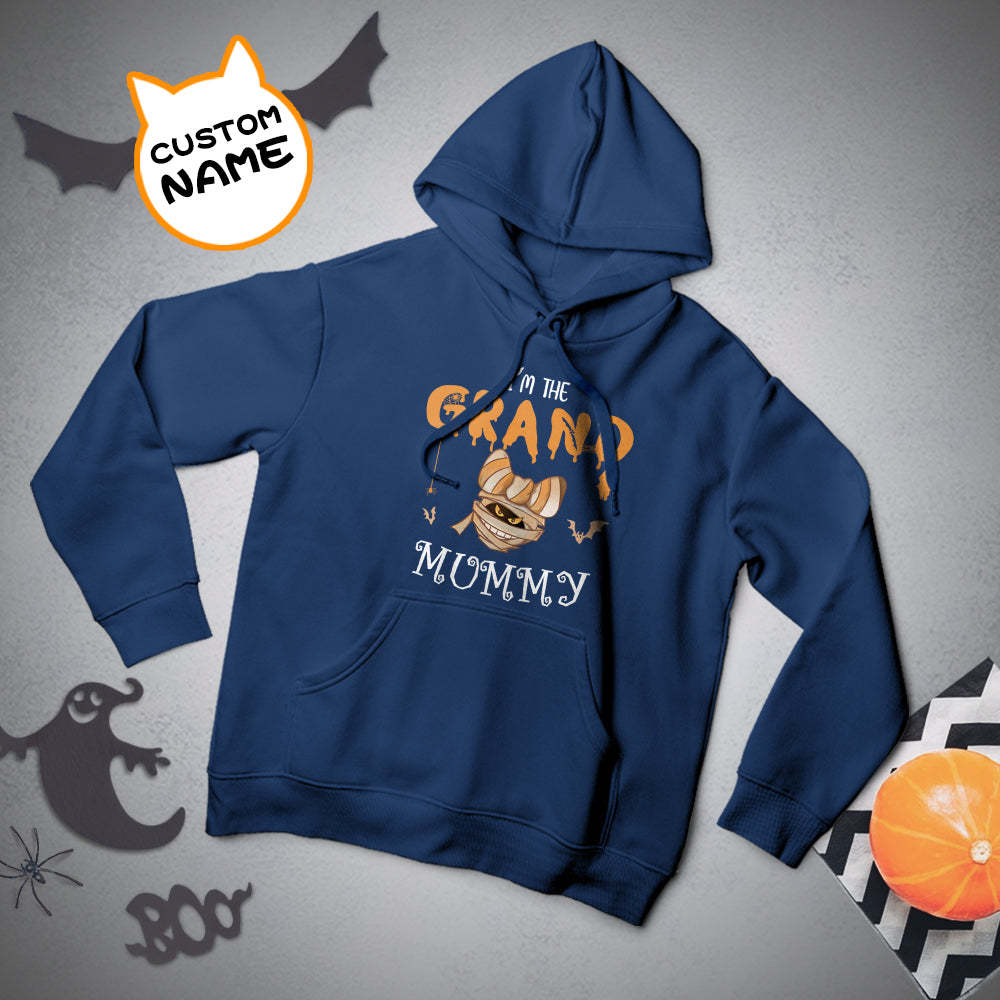 Personalisierter Langarm-hoodie Für Herren Mit Text – Halloween-geschenkidee: Mumie - 