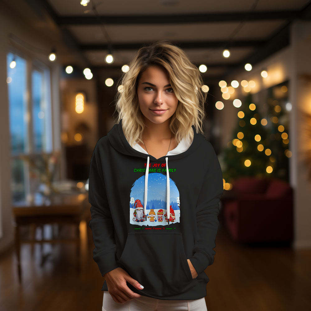 Personalisierter Unisex-hoodie Mit Individuellem Namen Und Zwergenfamilie-clip-art - 