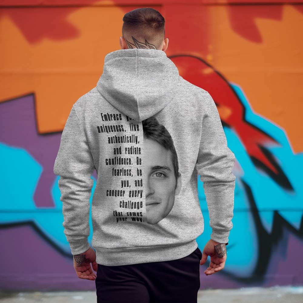 Personalisierter Hoodie Mit Individuellem Text Und Gesicht, Modisches Unisex-sweatshirt, Geschenk Für Sie Und Ihn - 