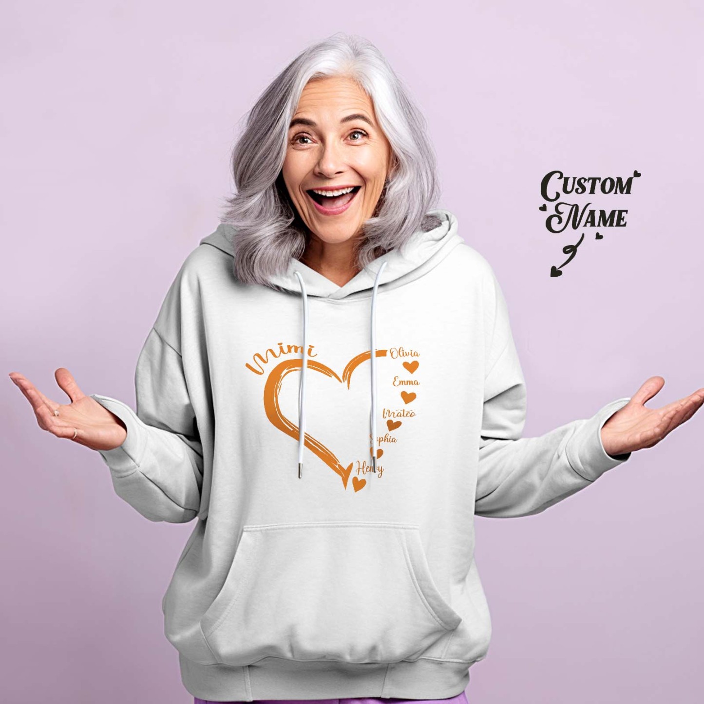 Personalisierter Mama-oma-hoodie Mit Namen – Das Perfekte Geschenk Zum Muttertag - 