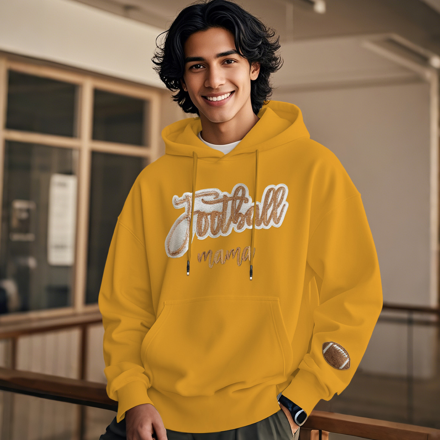 Personalisiertes Glitzer-mama-sweatshirt Für Sportbegeisterte - 