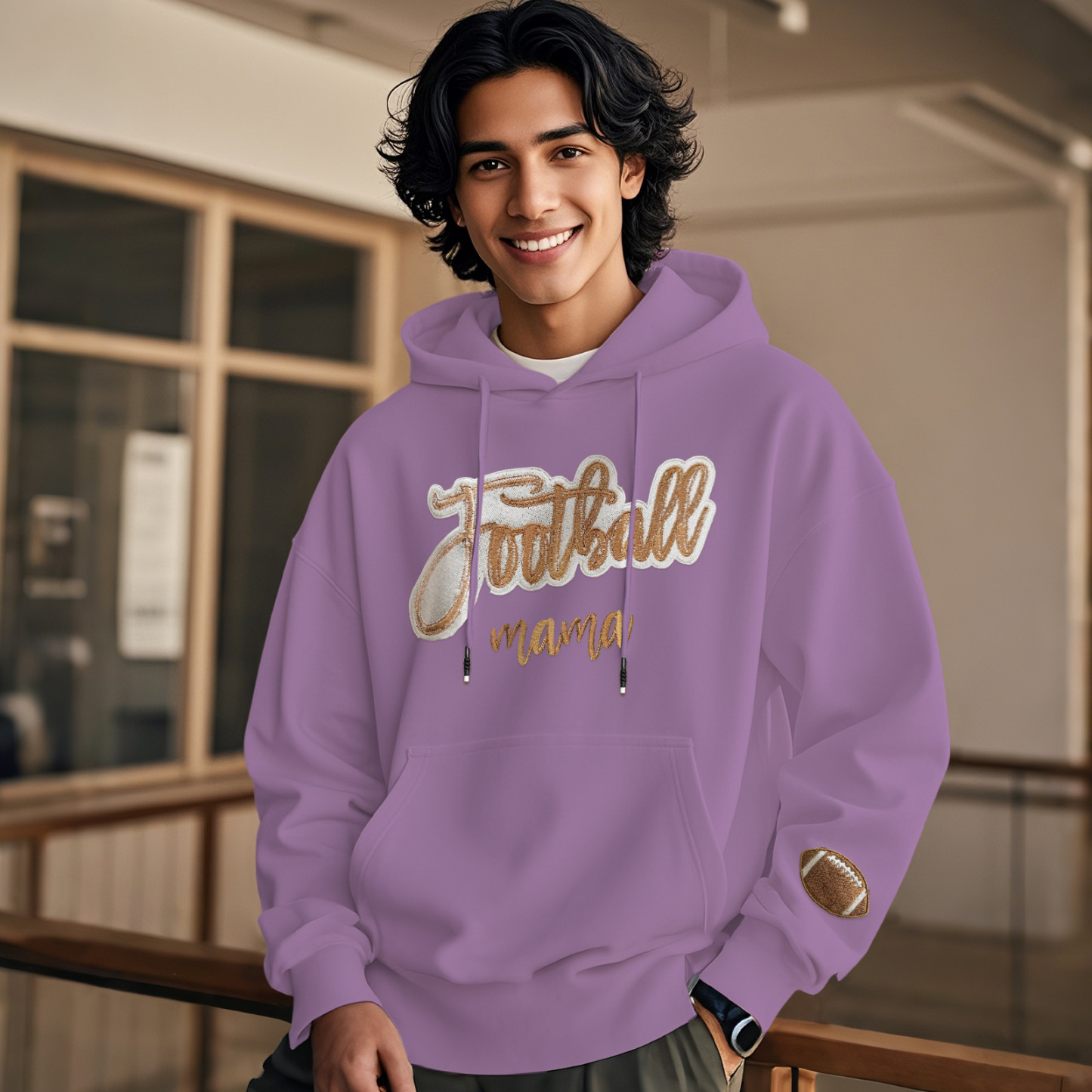 Personalisiertes Glitzer-mama-sweatshirt Für Sportbegeisterte - 