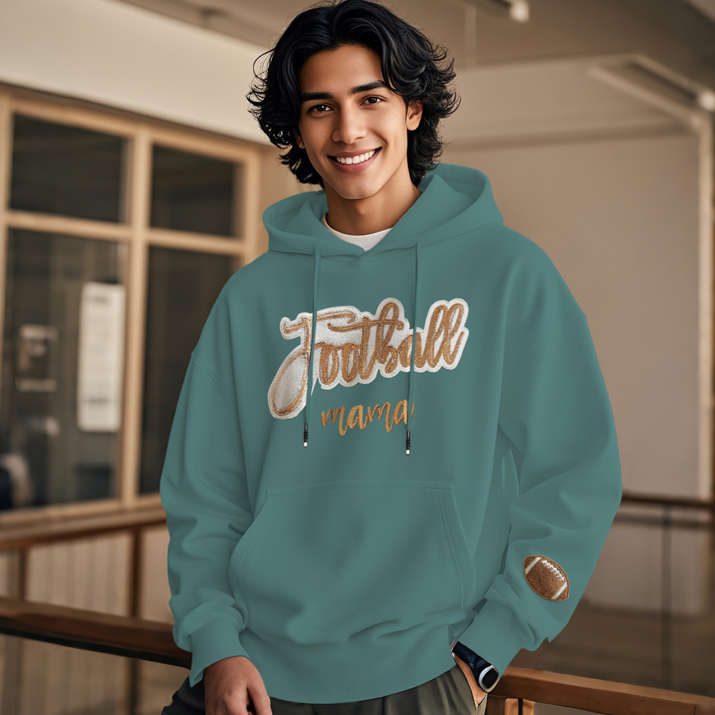 Personalisiertes Glitzer-mama-sweatshirt Für Sportbegeisterte - 