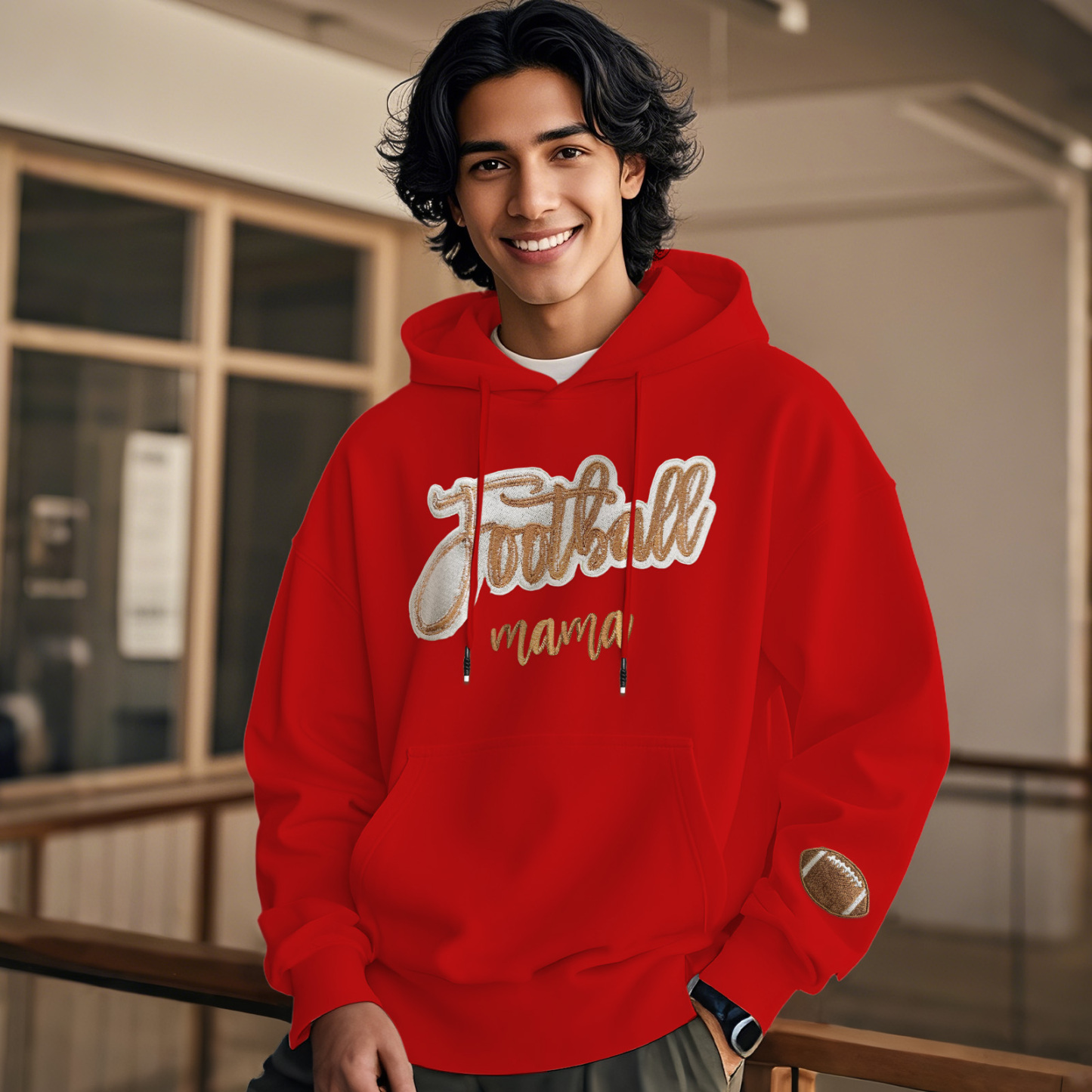Personalisiertes Glitzer-mama-sweatshirt Für Sportbegeisterte - 