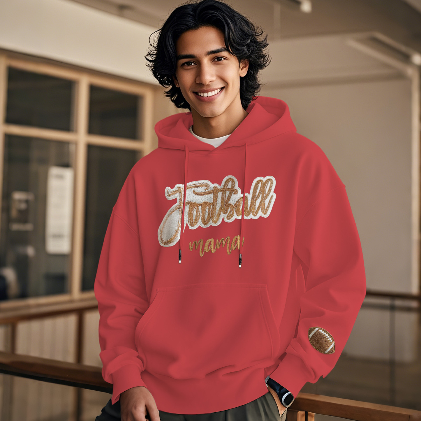 Personalisiertes Glitzer-mama-sweatshirt Für Sportbegeisterte - 