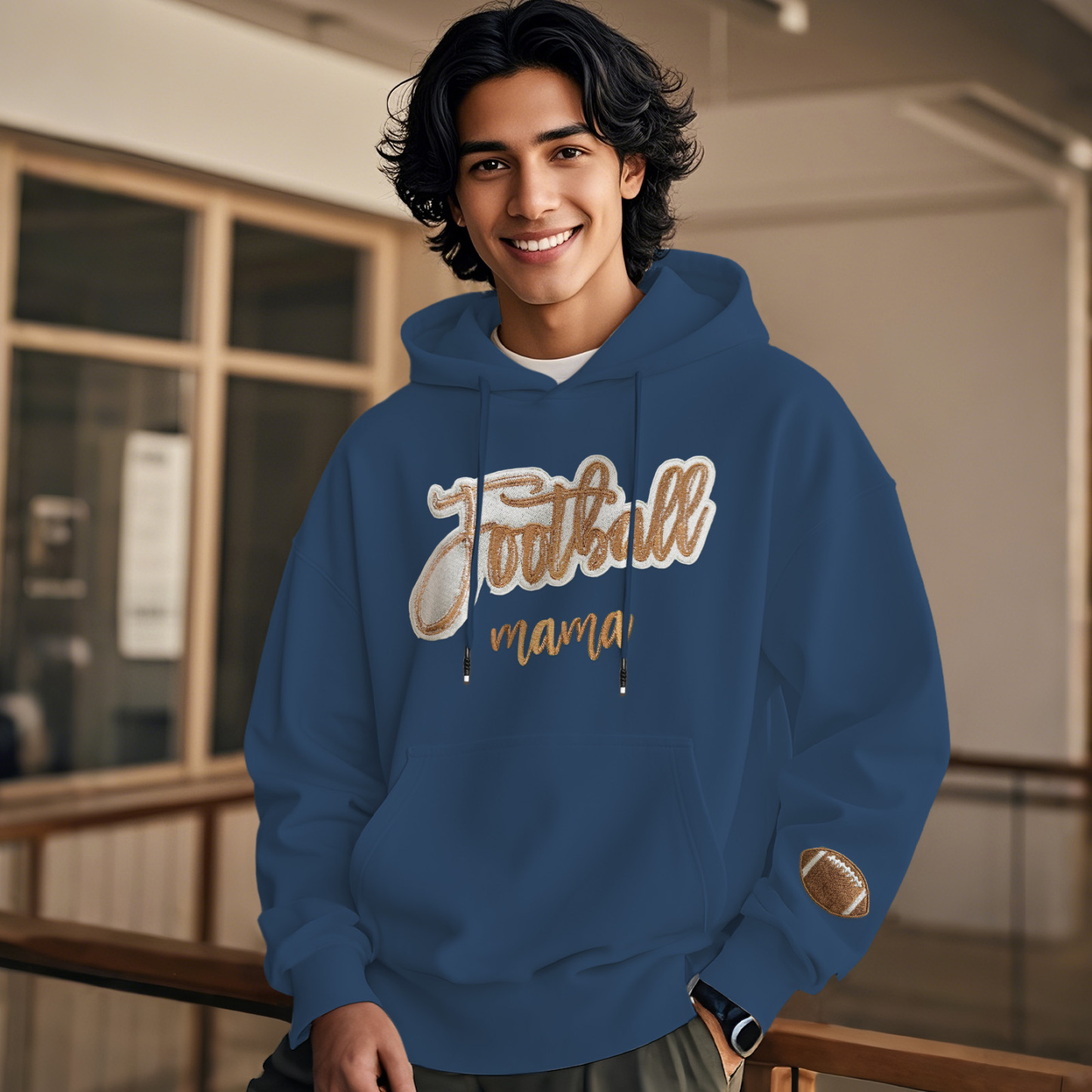 Personalisiertes Glitzer-mama-sweatshirt Für Sportbegeisterte - 