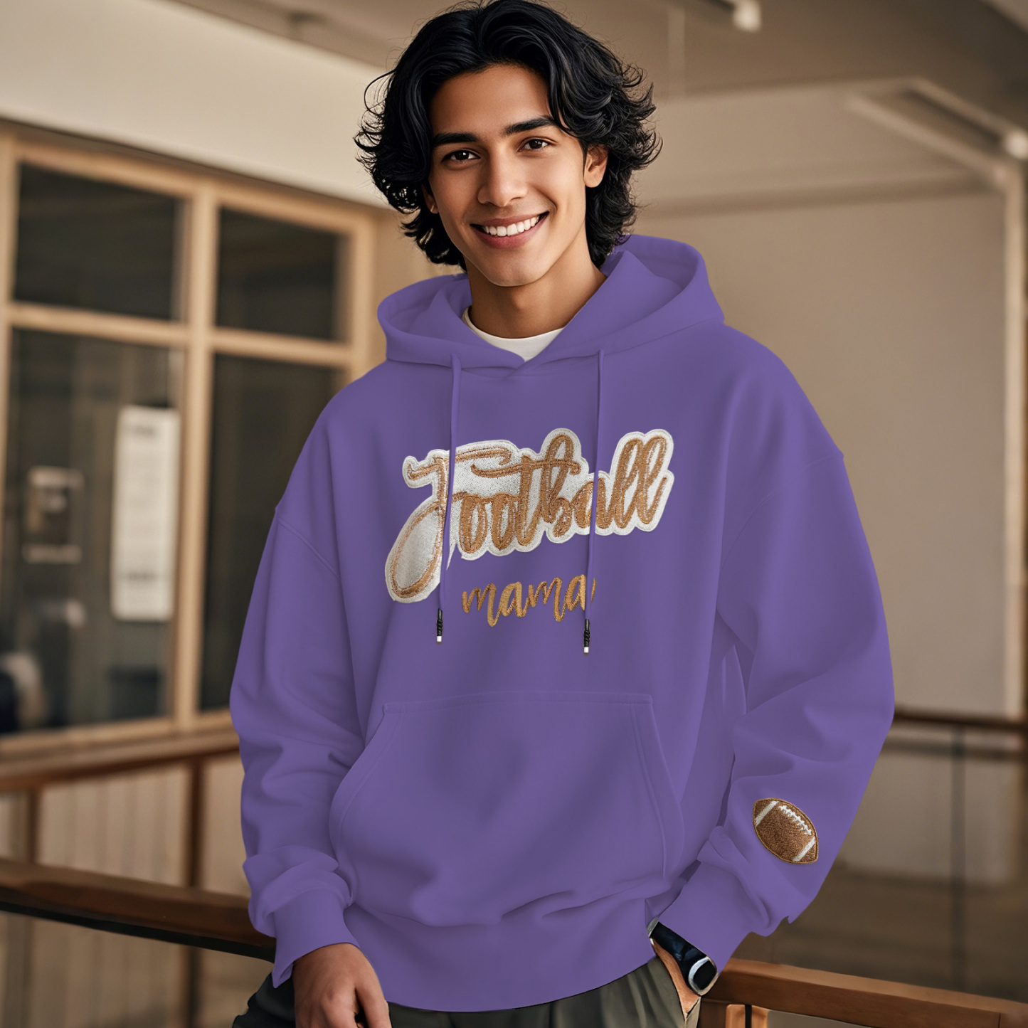 Personalisiertes Glitzer-mama-sweatshirt Für Sportbegeisterte - 