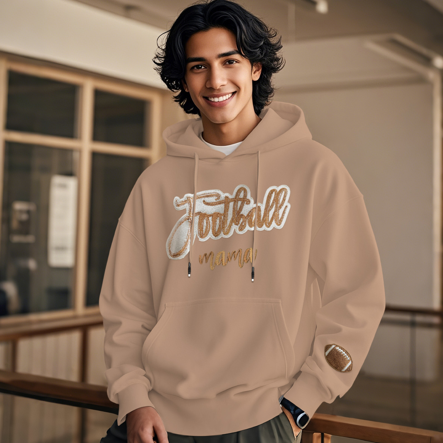 Personalisiertes Glitzer-mama-sweatshirt Für Sportbegeisterte - 