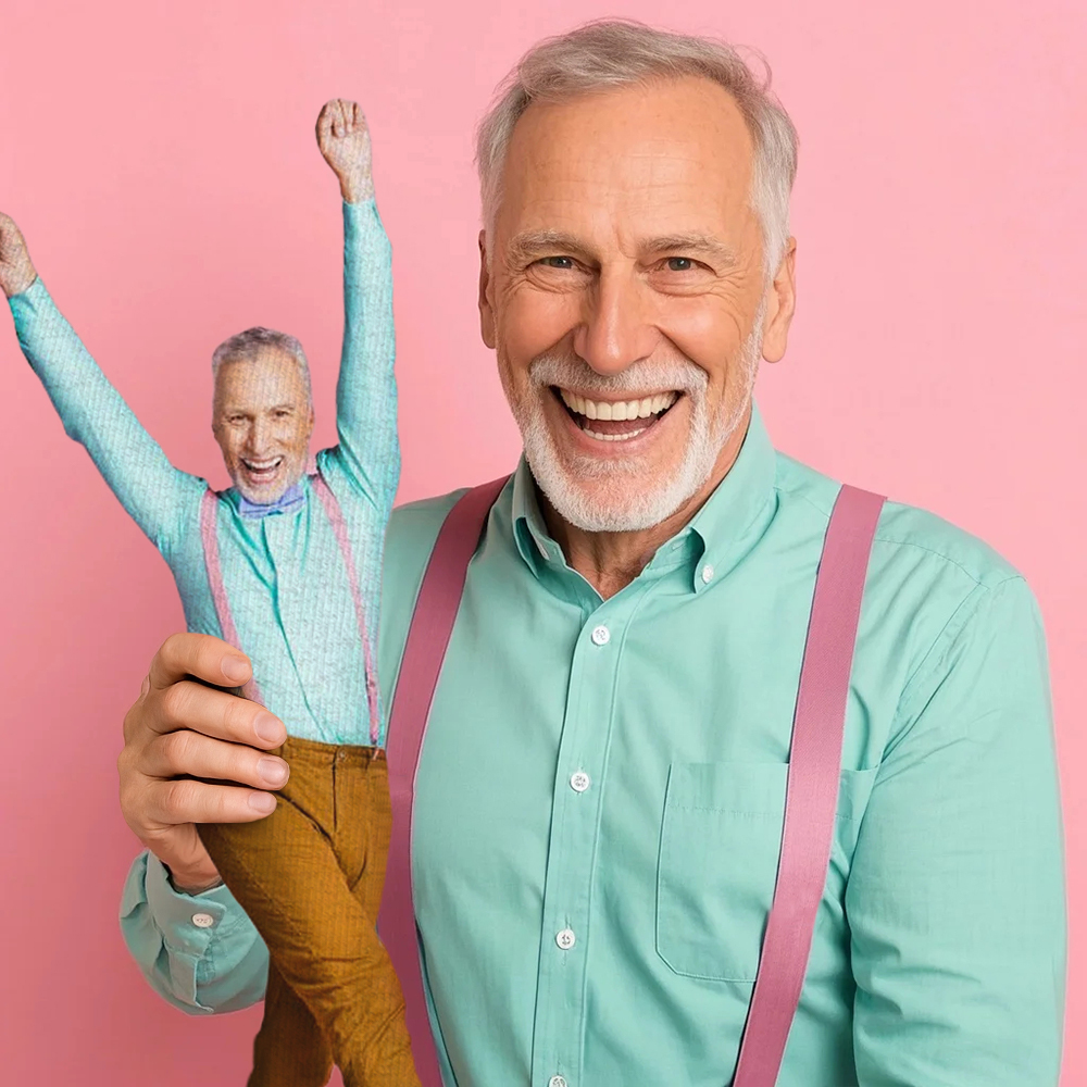 Benutzerdefinierte, Drehbare Mini-me-puppe, Personalisiertes Ganzkörper-positronen-geschenk Für Papa, Freunde Oder Kollegen -