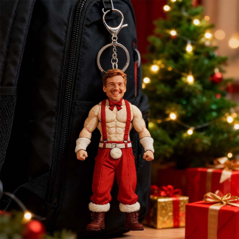 Lustiger, Personalisierter Mini-figuren-schlüsselanhänger/puppengesicht, Sexy Drahtpuppe, Valentinstagsgeschenk - 