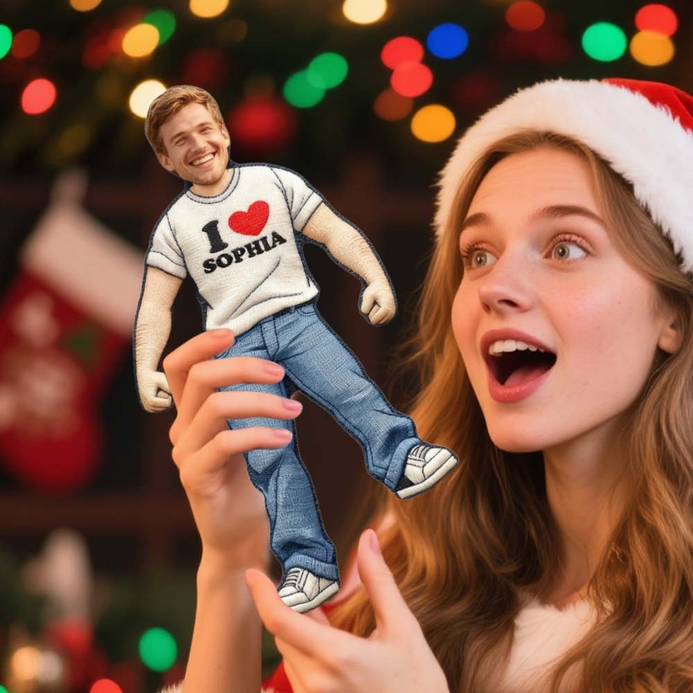 Lustiger, Personalisierter Mini-figuren-schlüsselanhänger/puppengesicht, Sexy Drahtpuppe, Valentinstagsgeschenk - 