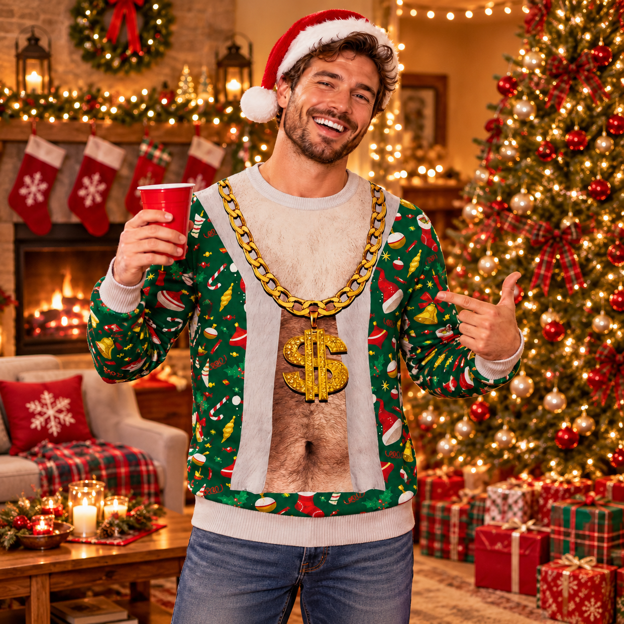 Lustiges Weihnachts-Sweatshirt Für Damen Und Herren – Hässlicher Weihnachtspullover, Originelle Geschenkidee Für Wichtelgeschenke, Festliches Sweatshirt Mit Rundhalsausschnitt - 