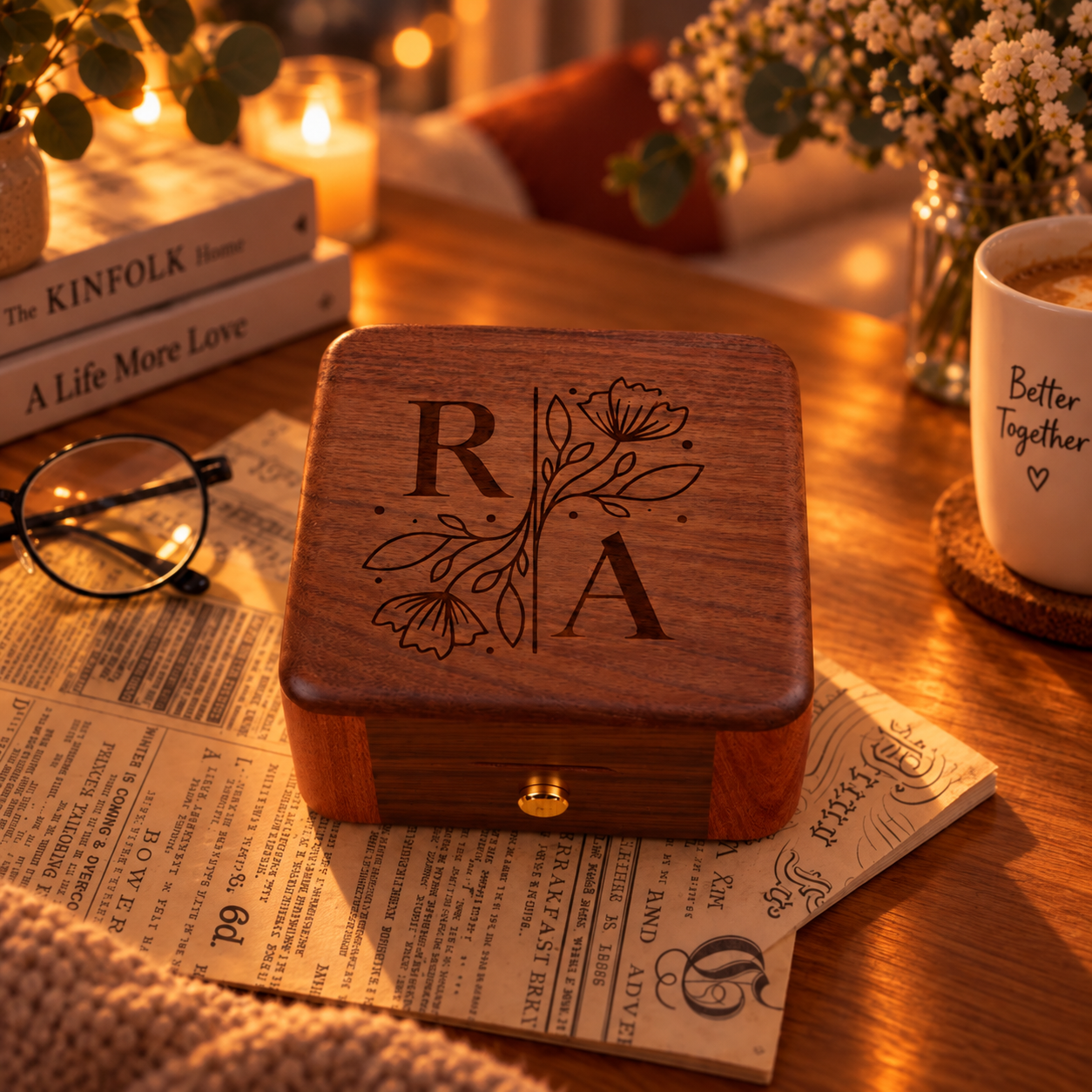 Personalisierte Schallplattenspieler-Spieluhr Aus Holz Mit Foto Und Gravur – Das Perfekte Geschenk Zum Jahrestag Oder Zur Hochzeit Für Paare - 