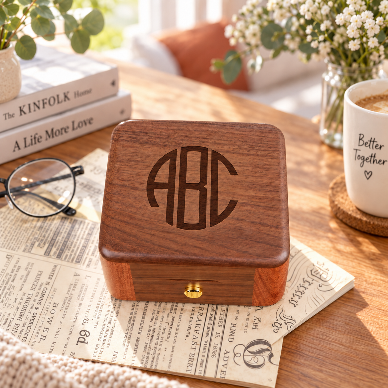 Personalisierte Schallplattenspieler-Spieluhr Aus Holz Mit Foto Und Gravur – Das Perfekte Geschenk Zum Jahrestag Oder Zur Hochzeit Für Paare - 