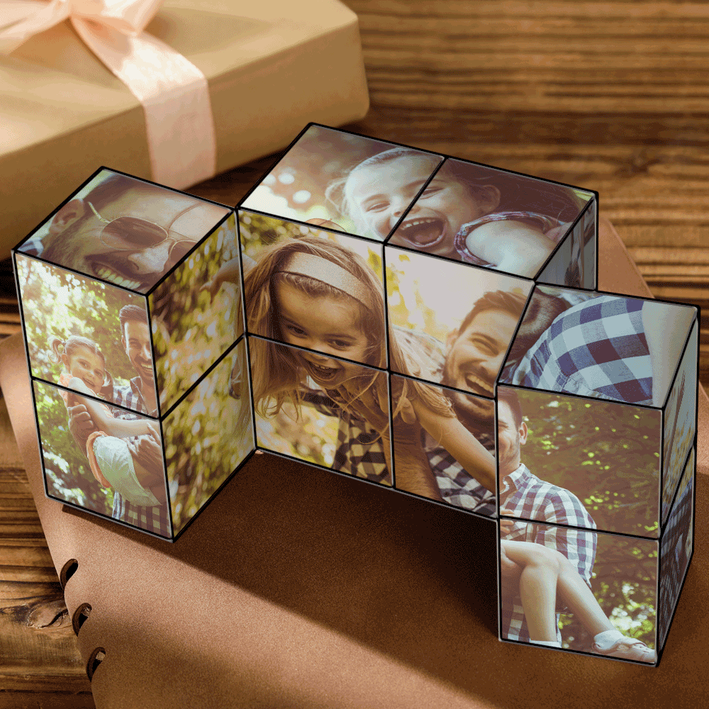 Geschenk für Papa Personalisiertes Faltbild Zauberwürfel | Vatertagsgeschenk