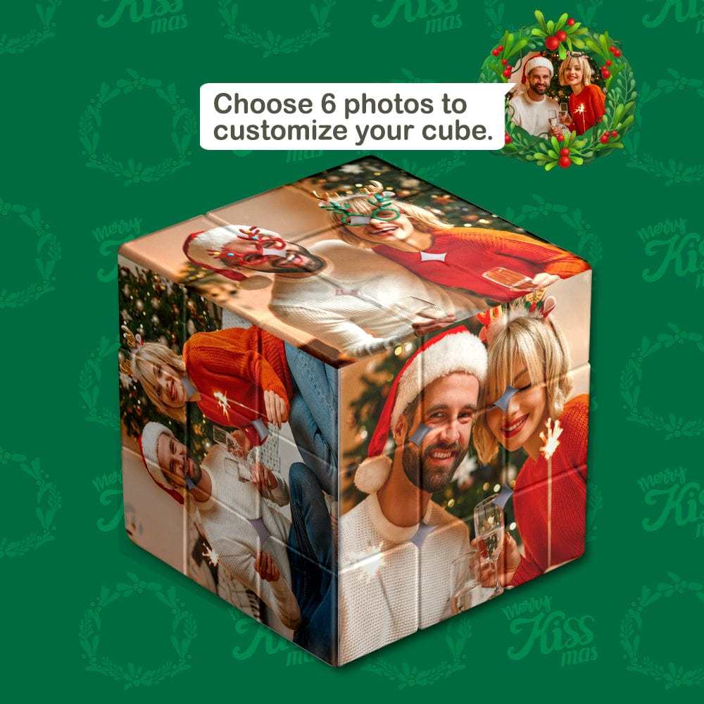 Weihnachtsgeschenke Gedenkgeschenke Benutzerdefinierter Zauberwürfel -