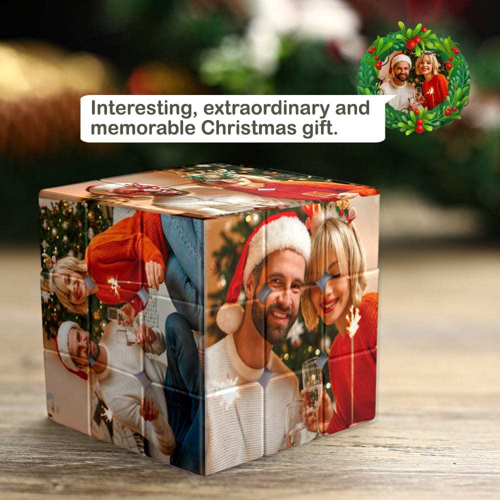 Weihnachtsgeschenke Gedenkgeschenke Benutzerdefinierter Zauberwürfel -