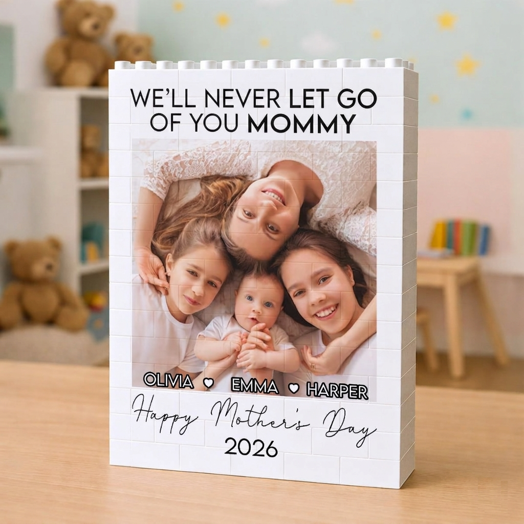 Individuell Gestalteter Foto-puzzle-rahmen Aus Bausteinen – Schafft Wärme, Ein Liebevolles Geschenk Für Mama Und Zum Muttertag