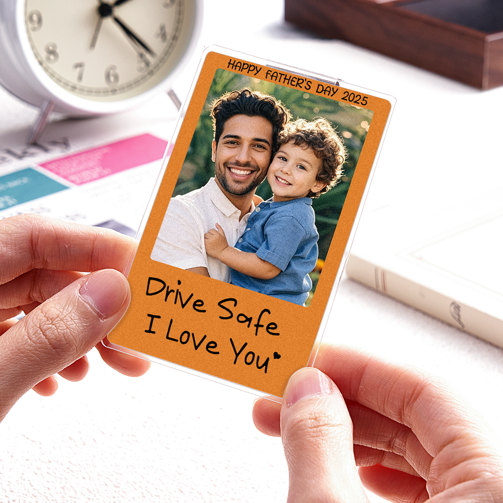 Sonnenblendenclip Mit Foto – Individueller Sonnenblendenclip „fahr Vorsichtig, Ich Liebe Dich" – Geschenkidee Fürs Auto - 