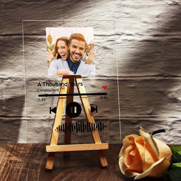 Benutzerdefiniertes Song-poster, Weihnachtsgeschenke, Scannbarer Spotify-code, Acryl-musik-schlüsselanhänger Für Die Familie -