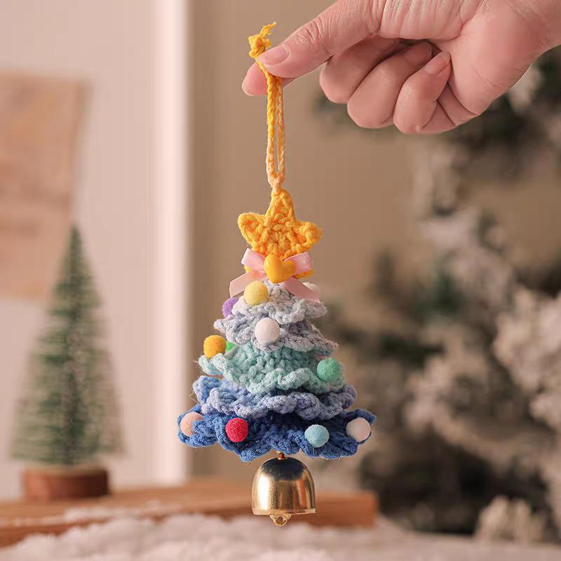 Handgehäkelter Weihnachtsbaum-autoanhänger, Festliches Geschenk - 