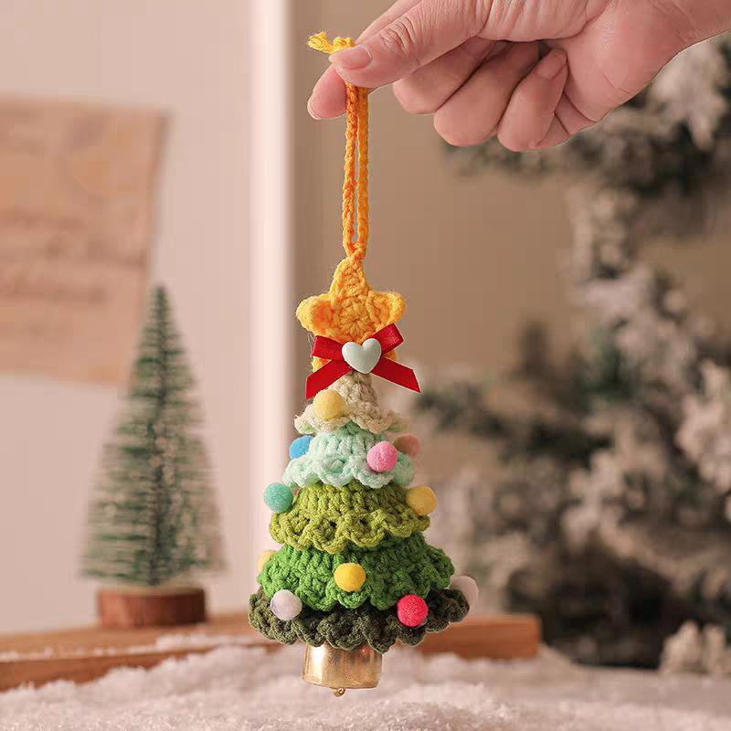 Handgehäkelter Weihnachtsbaum-autoanhänger, Festliches Geschenk - 