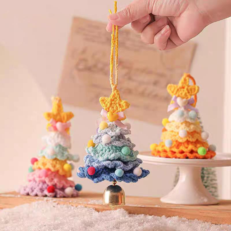 Handgehäkelter Weihnachtsbaum-autoanhänger, Festliches Geschenk - 