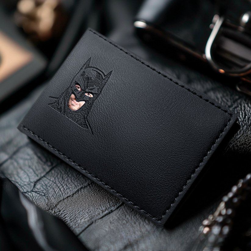Bat Id Wallet Die Ultimative Superhelden-inspirierte Ledergeldbörse Für Männer, Vatertagsgeschenk - 