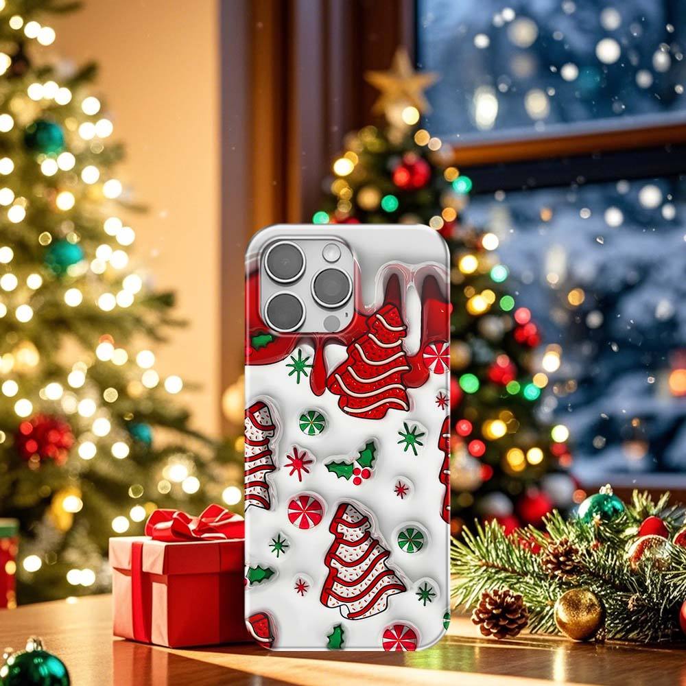 Weihnachten 3d Winter Handyhülle Für Iphone 16 15 Pro Max, 14 Plus, 13, 12, 11, Xr, Xs & Samsung S24, S23, S22, A54, A53, Pixel 8, 7