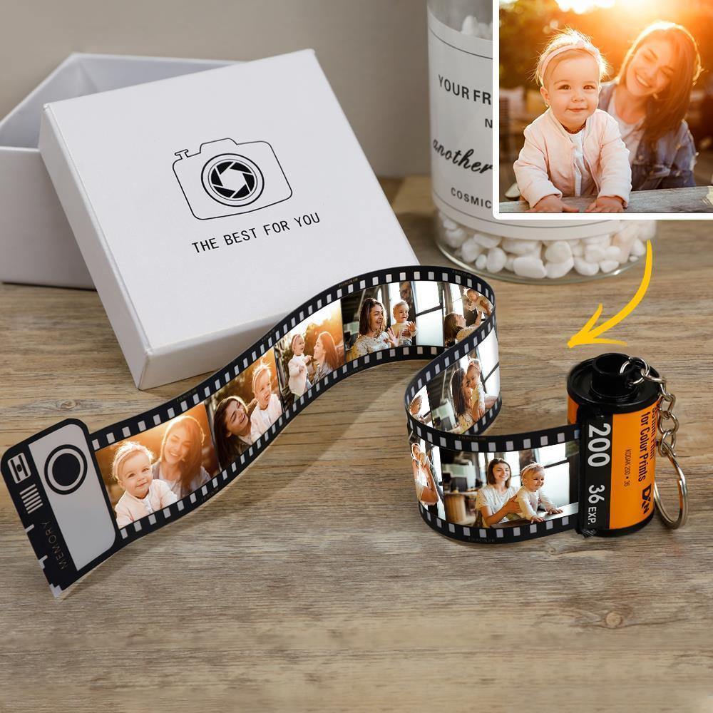 Vatertagsgeschenke Personalisierte Bunte Kamera Filmrolle Schlüsselanhänger - Für Ehepaar - meinefotohandyhuelle